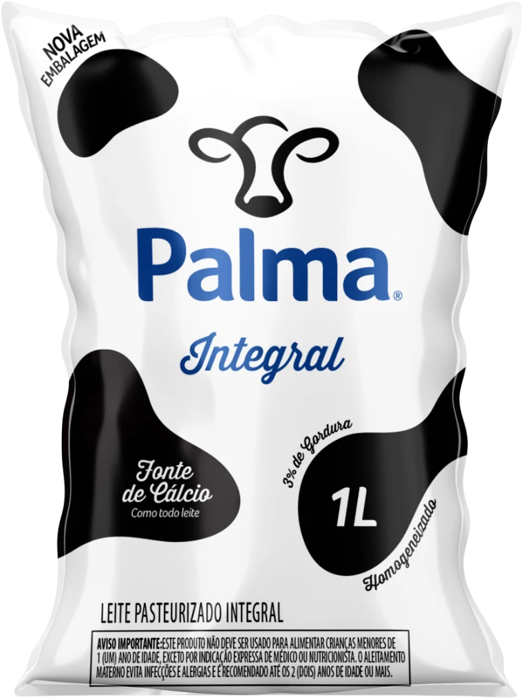 Embalagem de Leite Pasteurizado Integral Palma
