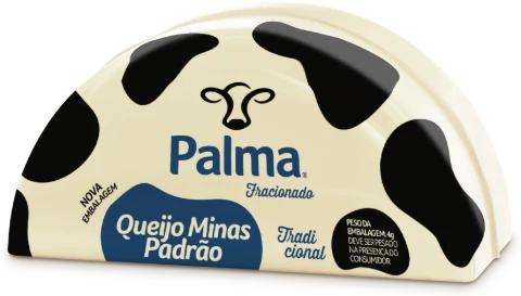 Peça de Queijo Minas Padrão Palma tradicional, de rótulo azul